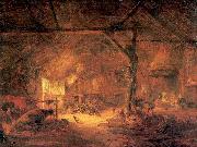 Ostade, Isaack Jansz. van Barn Interior oil painting